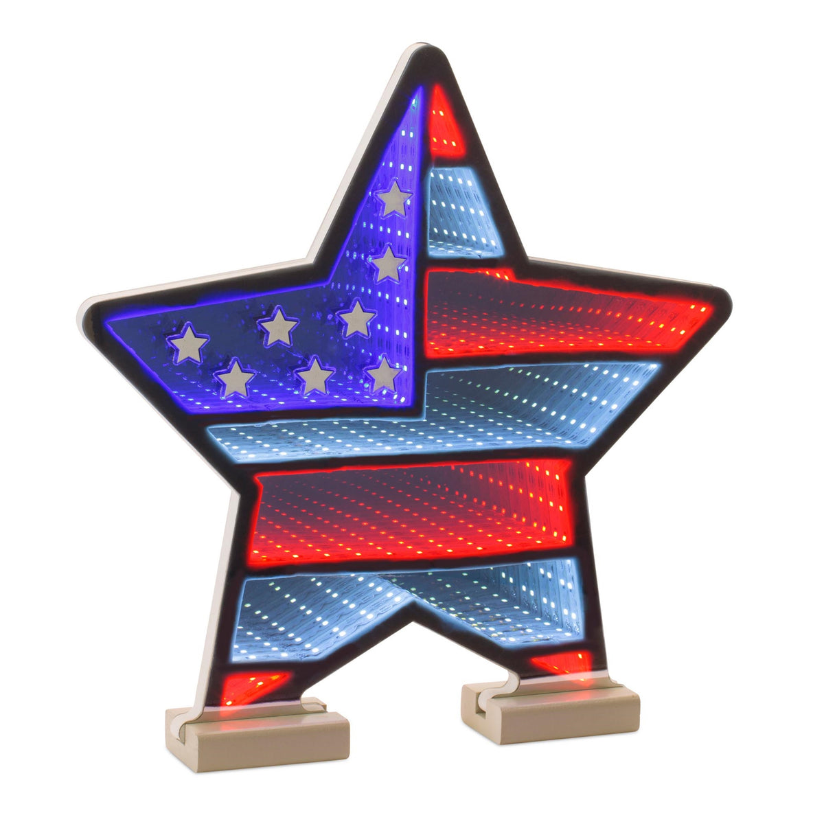 Lámpara infinita de estrella de la bandera americana