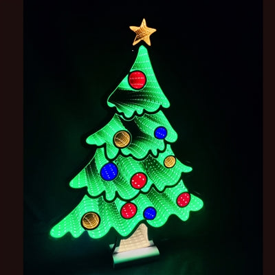 Árbol de Navidad infinito con adornos de 23.5"