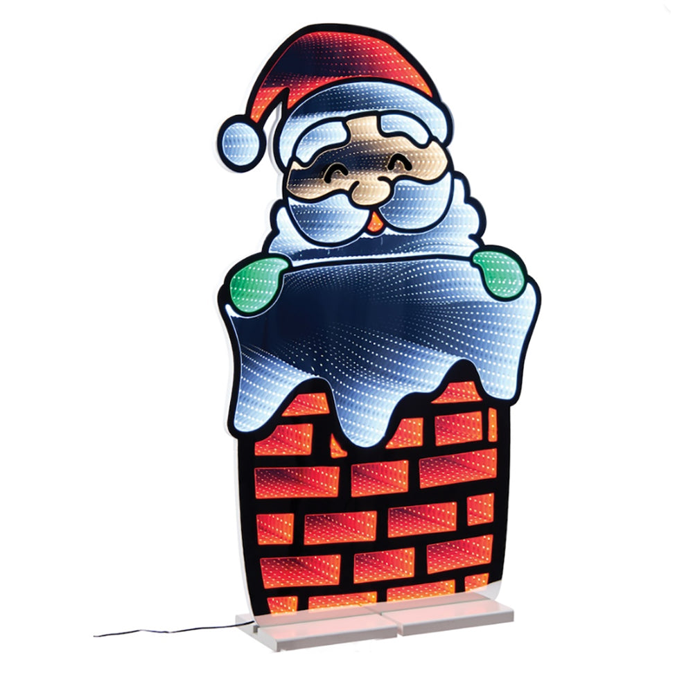 Luz infinita de Papá Noel y Chimenea 35"
