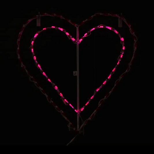 Beating Heart Animated LED Display - square video