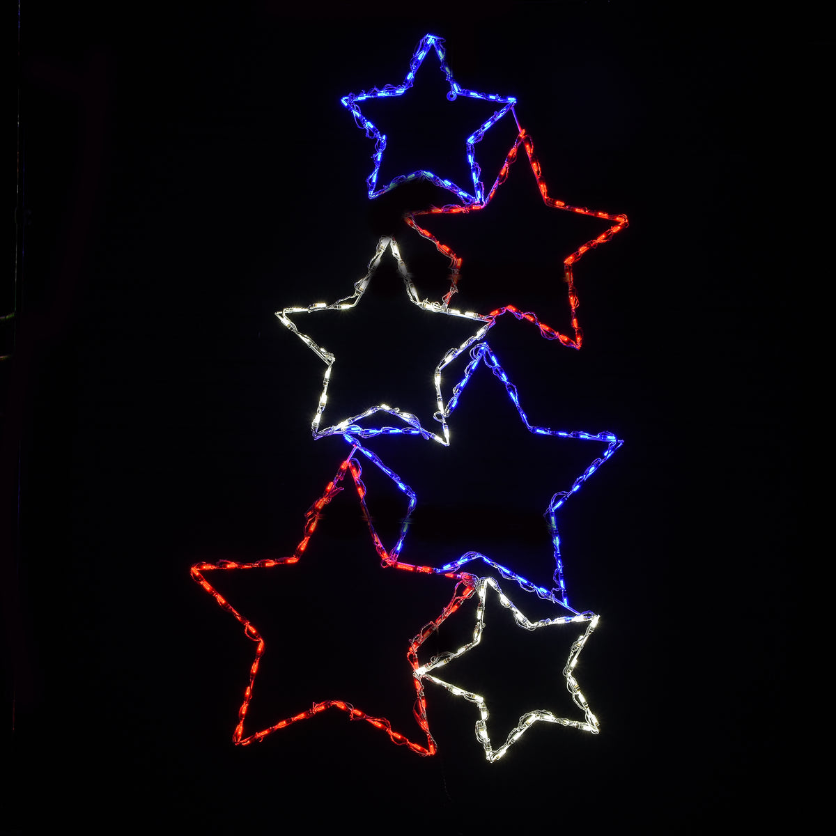 Pantalla LED de Estrellas Apiladas Rojo/Blanco/Azul