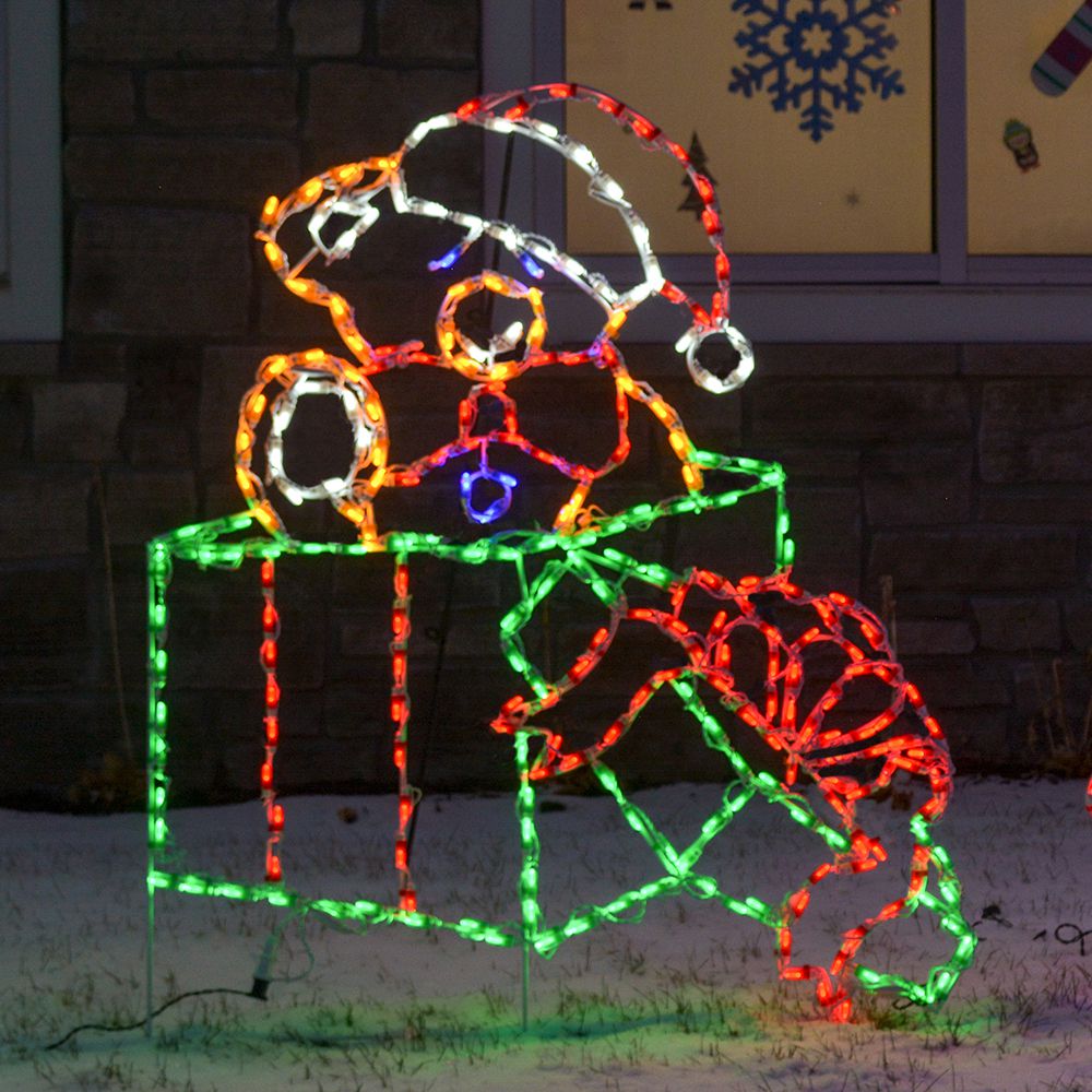 Oso de Peluche en Caja de Regalo con Pantalla LED (48")