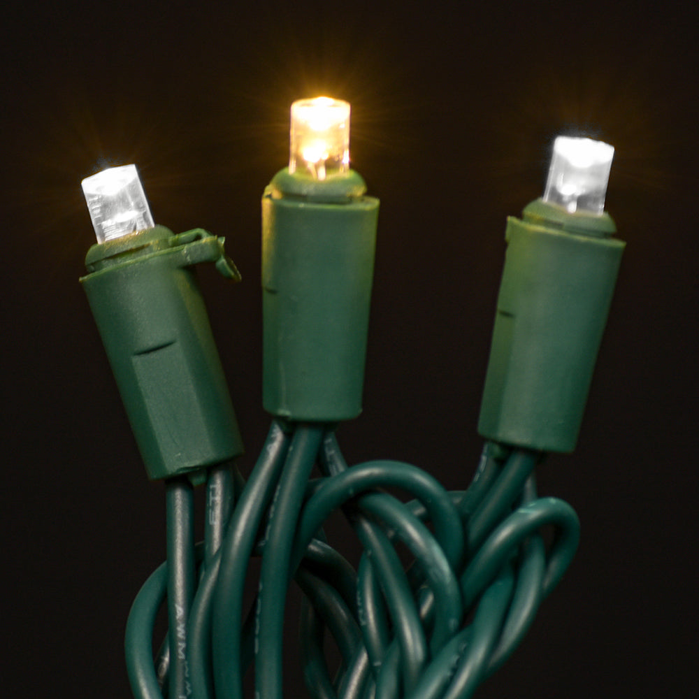 Juego de luces LED cóncavas de 5 mm, 70 unidades, 15 cm de espaciado, 3 cables