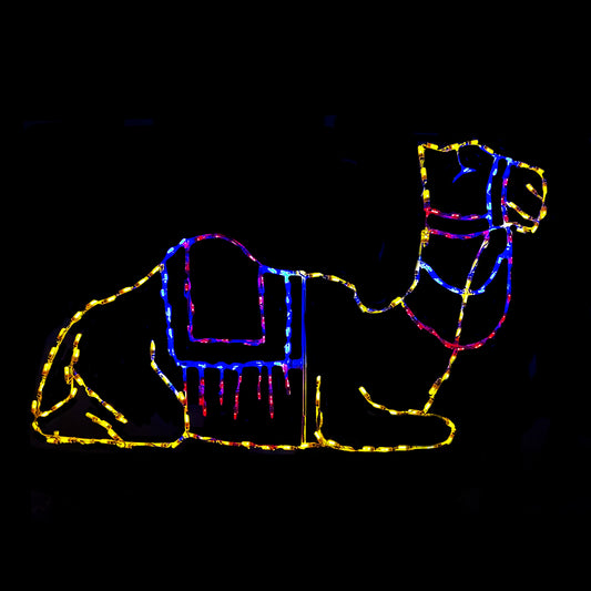 Belén/Letrero de Navidad LED con camello echado