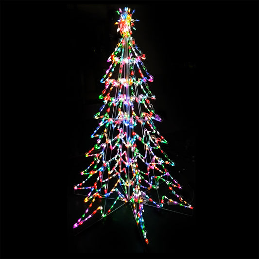 Árbol 3D LED de 10' con luces RGB y controlador