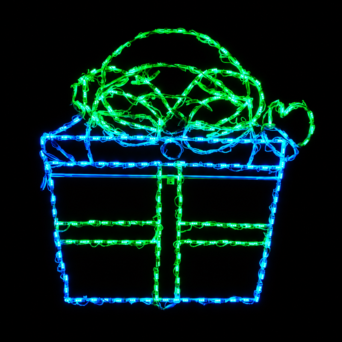 Santa in Gift Box Animated LED Display