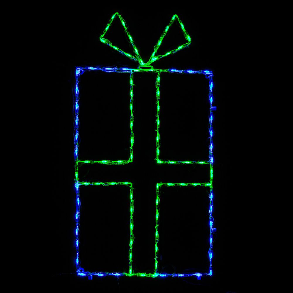 Pantalla LED para caja de regalo - Azul/Verde