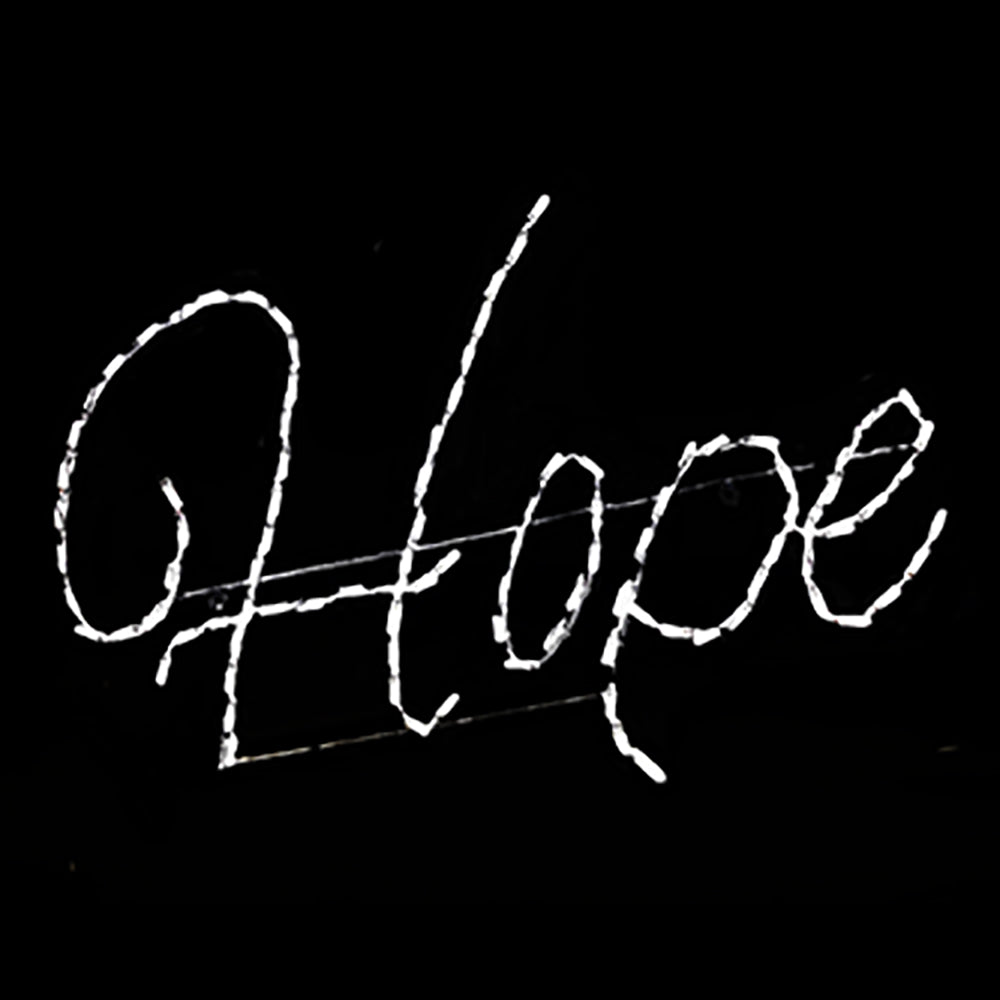 Letrero LED "Hope" (Luces Blancas)
