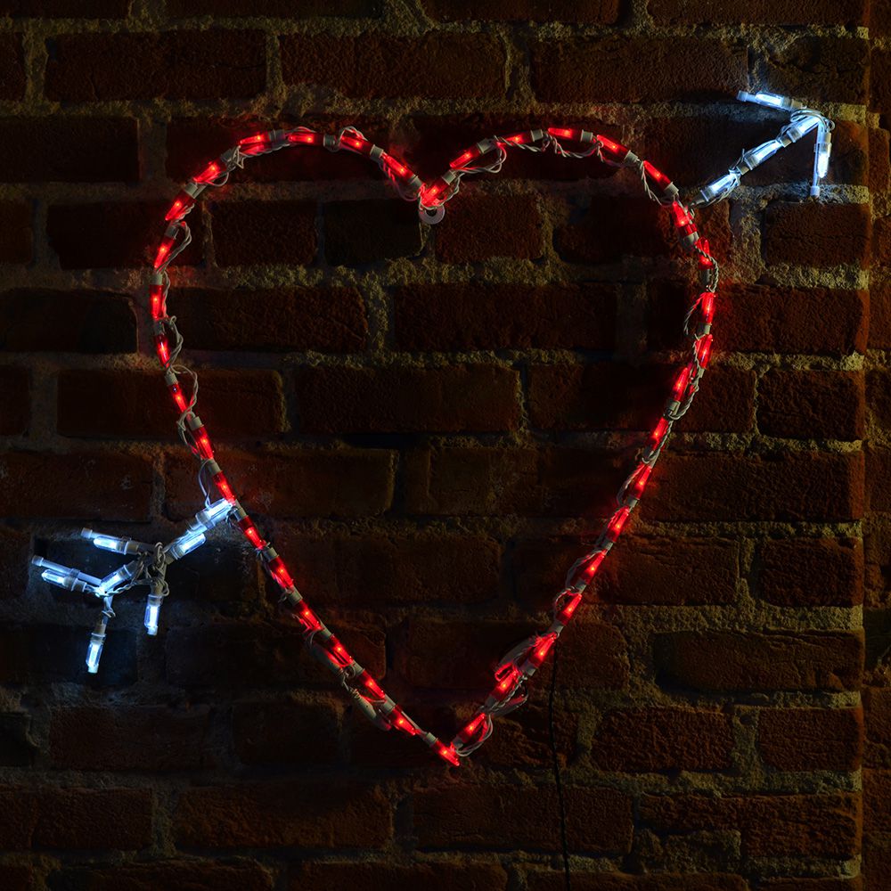 Letrero LED Corazón de San Valentín (84 cm)