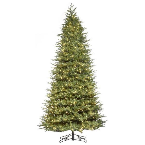 Árbol de Abeto Frasier de 14' con LED, 2400 luces cóncavas de 5 mm de color blanco cálido