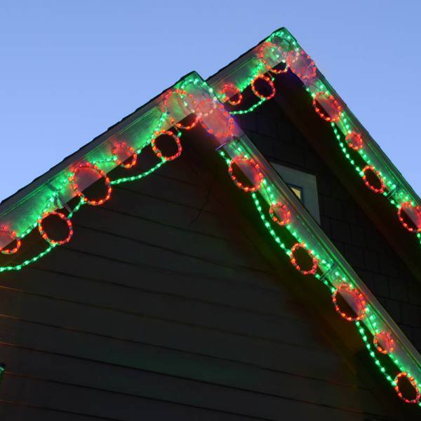 Visualizador LED circular de 3 picos - Rojo/Verde
