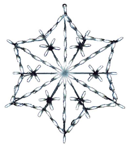 Pantalla LED Copo de Nieve Hexagonal - Blanco (30")