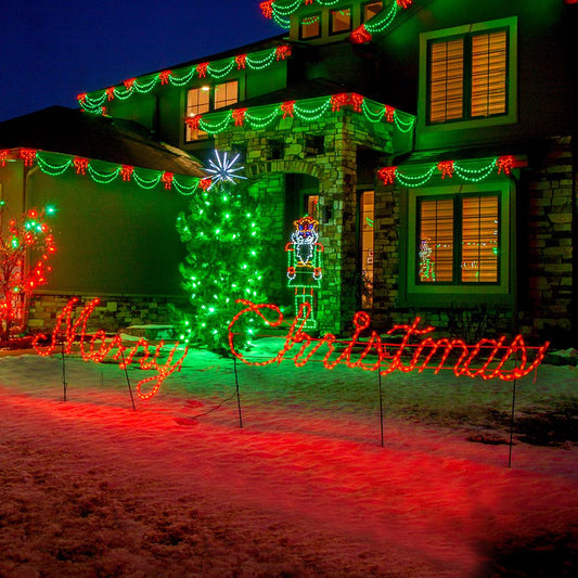 Letrero LED "Feliz Navidad" - Rojo (56")