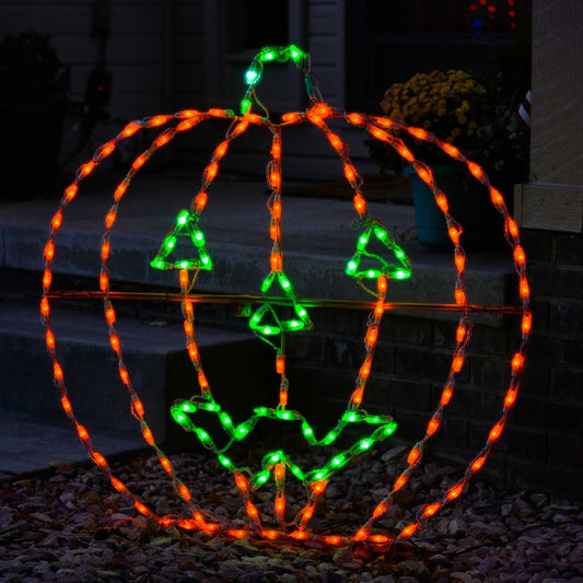 Expositor LED de calabaza Jack-o'-lantern (96,5 cm)