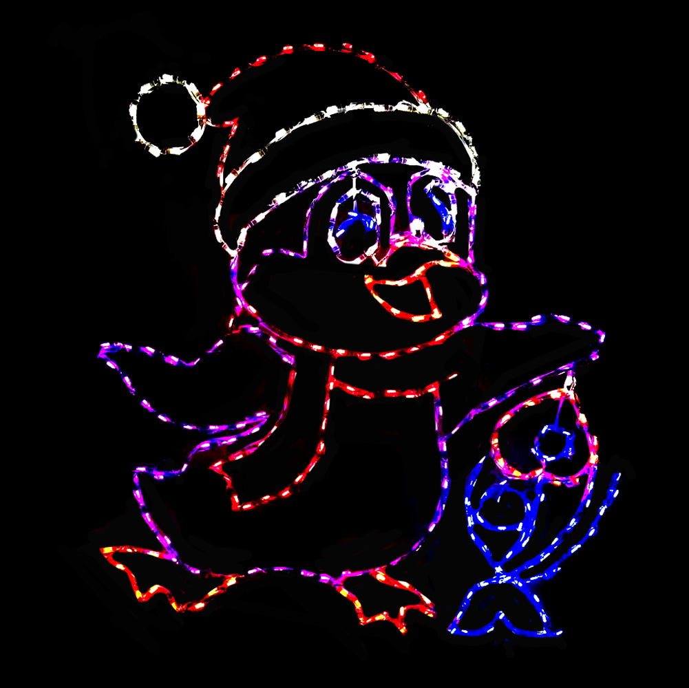 Pingüino con Peces, Pantalla LED