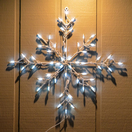 Pantalla LED Copo de Nieve Rama Clásica - Blanca (30")