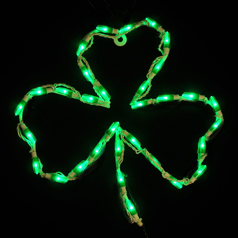 Exhibidor LED con trébol del Día de San Patricio (35,5 cm)