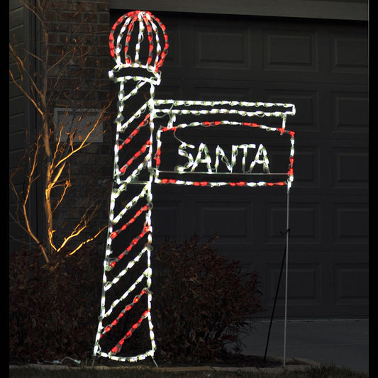 Poste de luz de Papá Noel con pantalla LED de señalización (41")