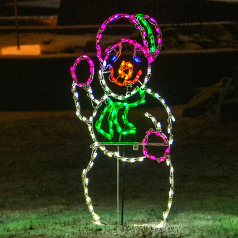 Figura de nieve con pantalla LED