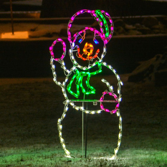 Figura de nieve con pantalla LED