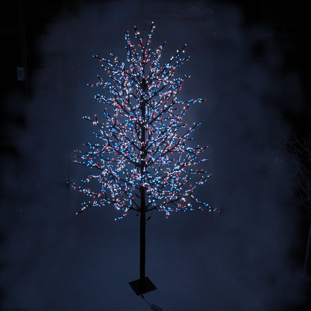 Árbol Tilo LED de 4.5 m, Tronco Marrón, Luces RGB - Controlado por Aplicación
