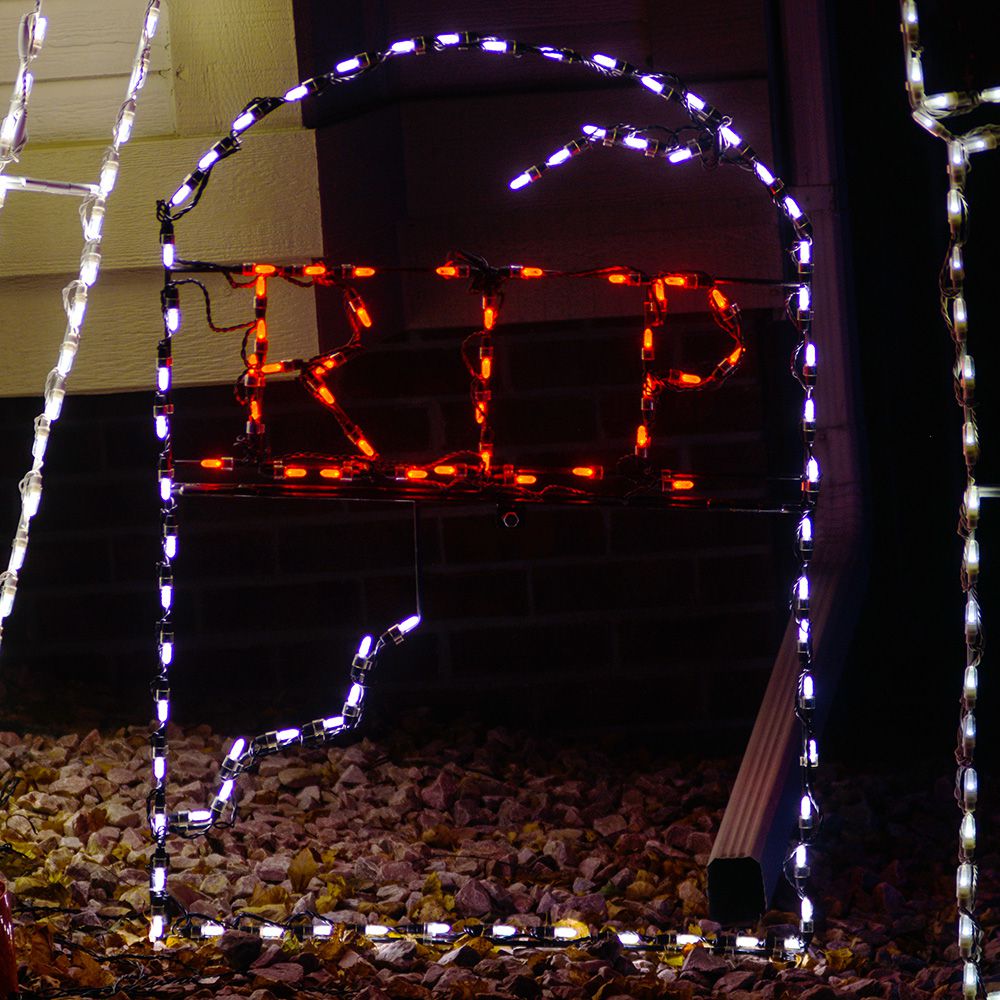 Exhibición LED de Halloween de lápida sepulcral "RIP"