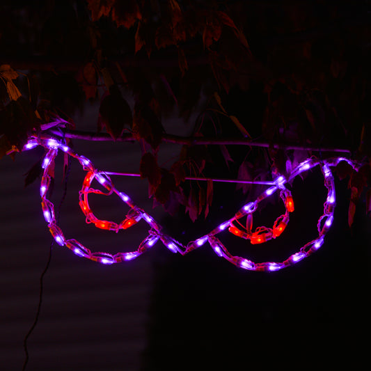 Exhibición LED de Ojos Espeluznantes - Rojo (31")