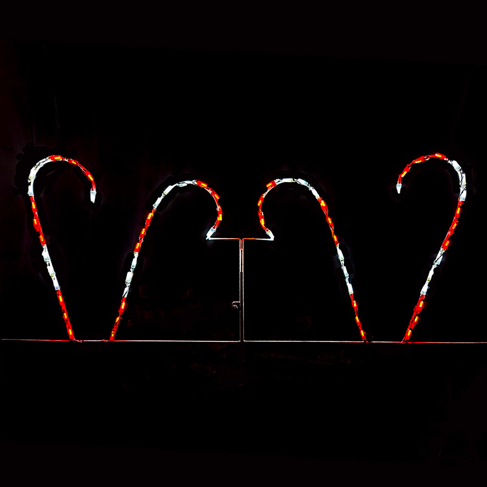 Juego de 4 figuras LED de bastones de caramelo (29" x 65")