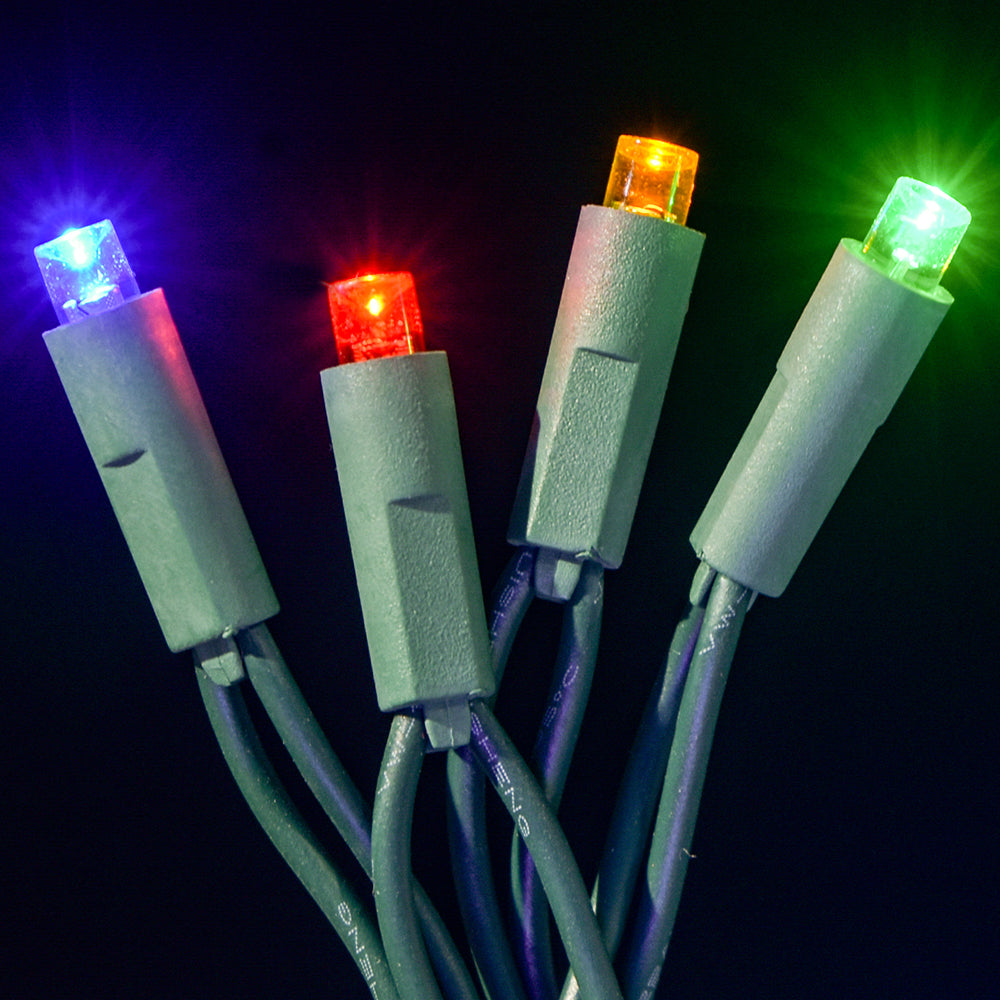 Juego de luces LED cóncavas de 5 mm, 70 unidades, separación de 4", dos cables - Luces profesionales