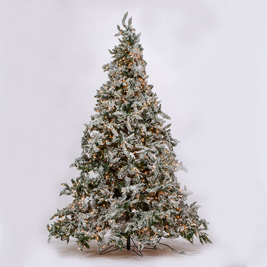 Árbol Ártico de Lujo de 10' x 92" (flocado)
