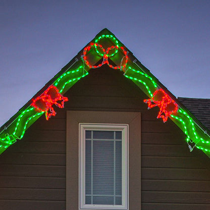 Visualizador LED circular de 3 picos - Rojo/Verde