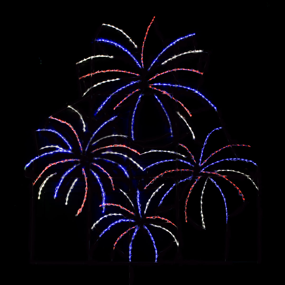 Pantalla LED Apilable de Cuatro Fuegos Artificiales Animados
