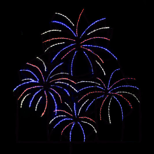 Pantalla LED Apilable de Cuatro Fuegos Artificiales Animados