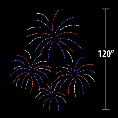 Pantalla LED Apilable de Cuatro Fuegos Artificiales Animados