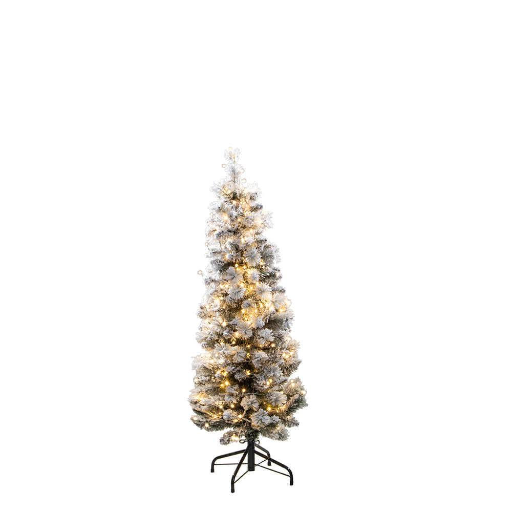 Árbol de álamo temblón flocado tipo lápiz de 4'