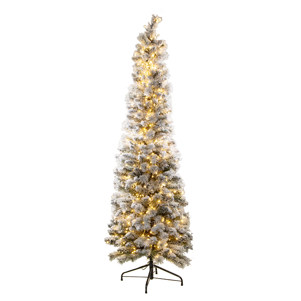 Árbol de Aspen, tipo lápiz, flocado, de 1,8 m