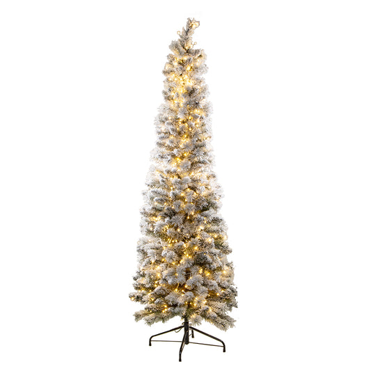 Árbol de Aspen, tipo lápiz, flocado, de 1,8 m