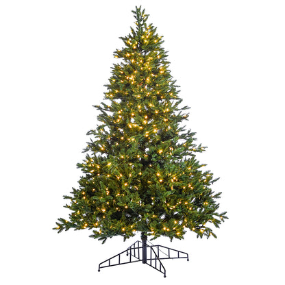 Árbol Noble de 7.5' Mediano con LED de un solo enchufe y luces blancas cálidas