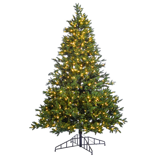 Árbol Noble de 7.5' Mediano con LED de un solo enchufe y luces blancas cálidas