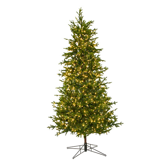 Árbol de Pícea de Noruega de 7.5' con Luces LED Blancas Cálidas