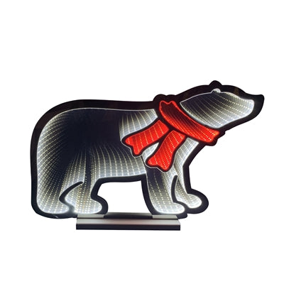 Oso polar infinito con bufanda roja 23.5"