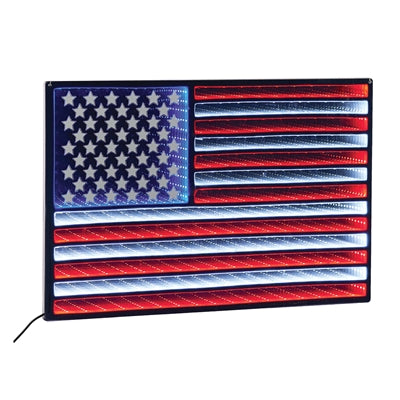 Bandera colgante con efecto infinito de luz