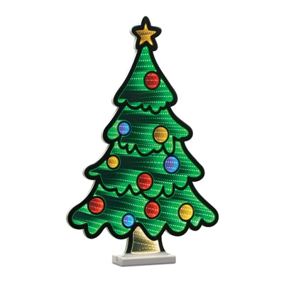 Árbol de Navidad infinito con adornos de 23.5"