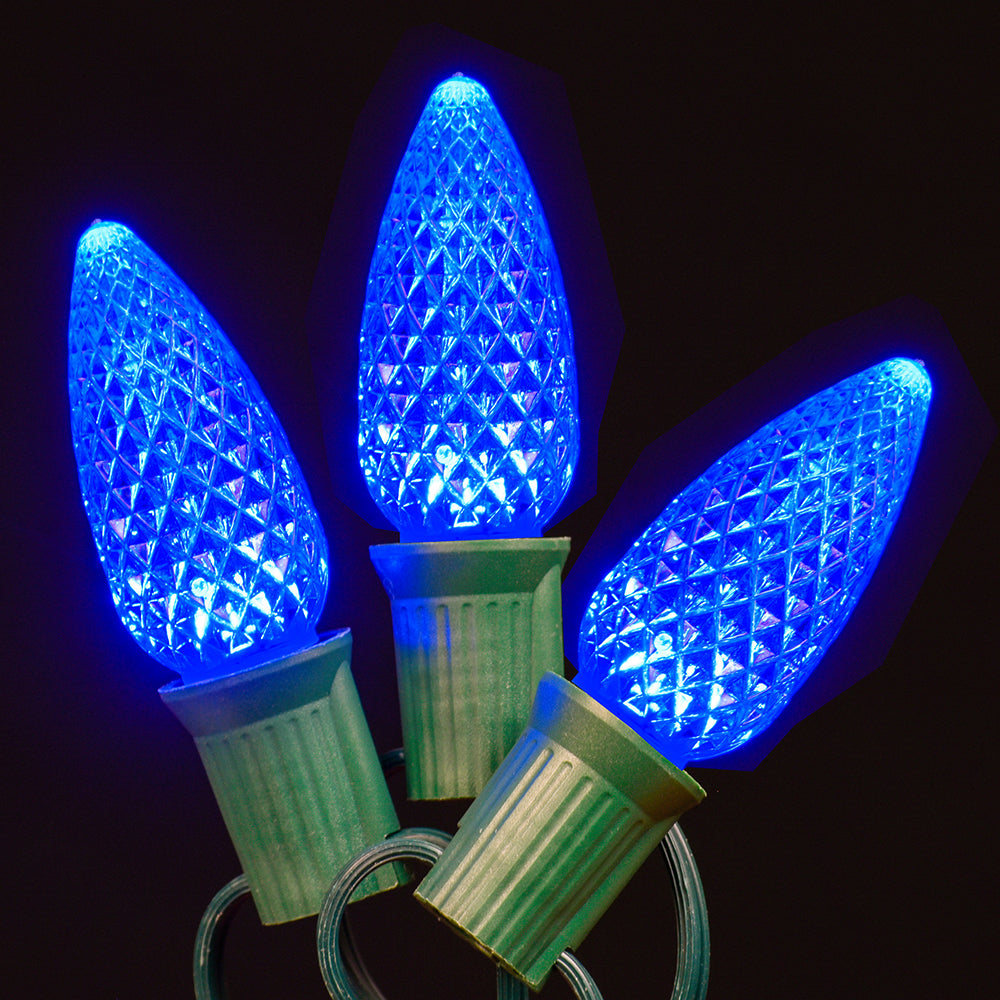 Bombilla LED C9 facetada intermitente