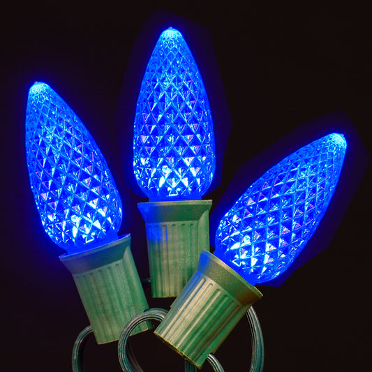 Bombilla LED C9 facetada intermitente