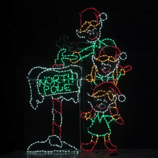 North Pole Elves Animated LED Display