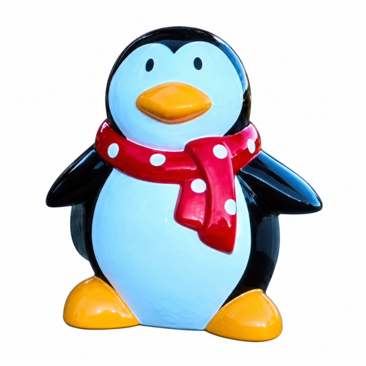 Pingüino de fibra de vidrio de 81 cm