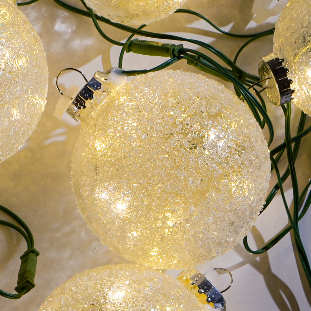 Esfera de cristal helada S/12 de 3", 4" y 5", funciona con CA