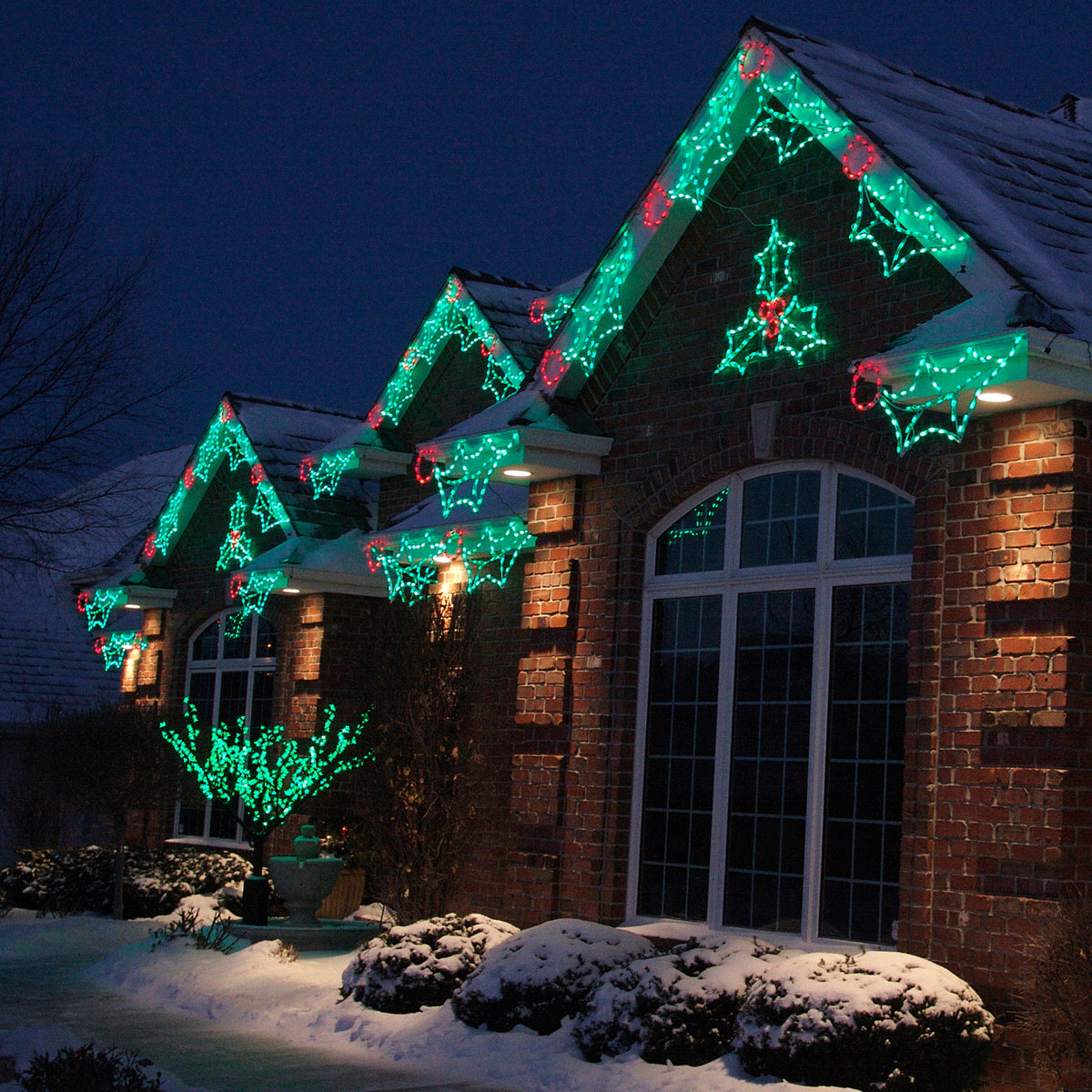 Acebo LED con bayas enlazable