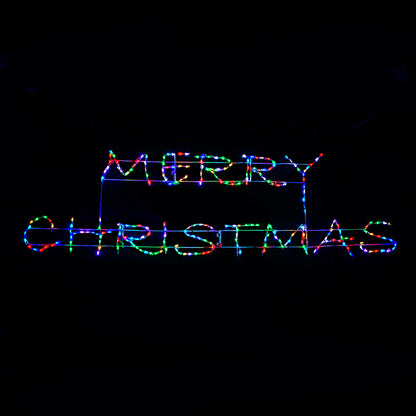 Letrero LED "Feliz Navidad" con Tipografía Moderna - RGB